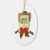 Eine OES Feiertags-Laterne Keramikornament (Links)