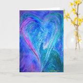 Eine offene Herz-Gruß-Karte Karte (Gelbe Blume)