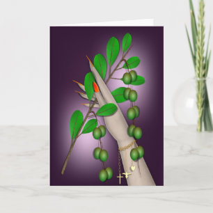EINE OLIVENBRANCHE AUSHALTEN KARTE