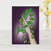 EINE OLIVENBRANCHE HERAUSHALTEN KARTE (Gelbe Blume)