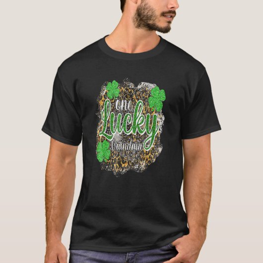 Eine Oma sehr glücklich Leopard Graphic St Patrick T-Shirt (Vorderseite)