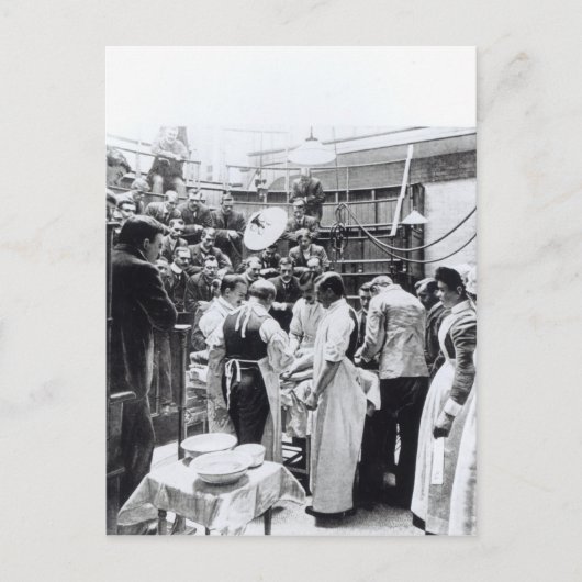 Eine Operation im Charing Cross Hospital Postkarte (Vorderseite)