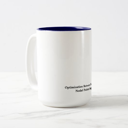 Eine Optimierung zwischen zwei Primärknotenpunkten Zweifarbige Tasse (Vorderseite Links)