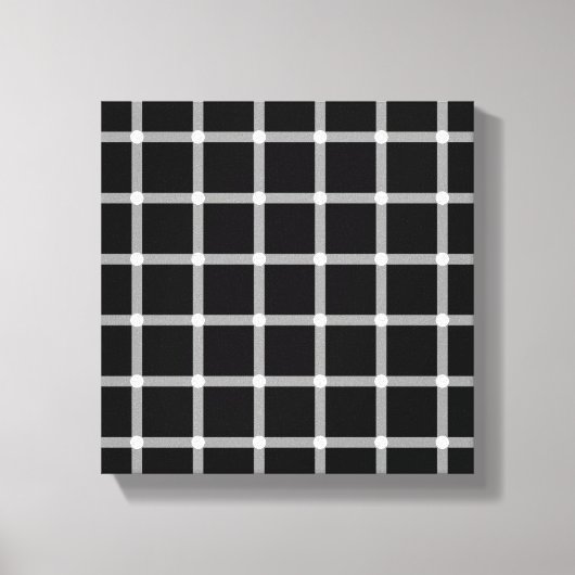 Eine optische Illusion eines funkelnden Rasters Leinwanddruck (Vorderseite)