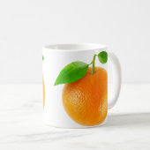 Eine Orange Kaffeetasse (VorderseiteRechts)