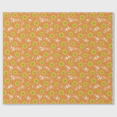 Eine orangefarbene Blume Geschenkpapier (Flach)