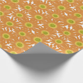 Eine orangefarbene Blume Geschenkpapier (Ecke)