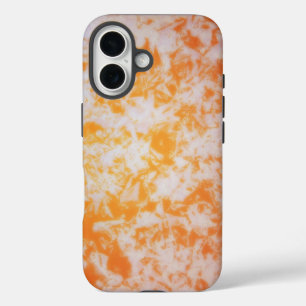 Eine orangefarbene Grunge-Textur iPhone 16 Hülle