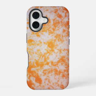 Eine orangefarbene Grunge-Textur   iPhone 16 Hülle