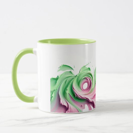 Eine originelle, lebendige, abstrakte Magierin. Tasse (Links)