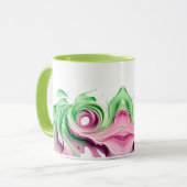 Eine originelle, lebendige, abstrakte Magierin. Tasse (Vorderseite Links)