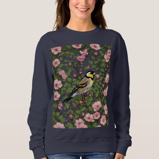 Eine Ost-Goldfinch unter rosa farbenen Wilden Ros Sweatshirt (Vorderseite)