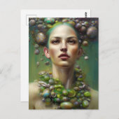 Eine Ostergöttin Postkarte (Vorne/Hinten)