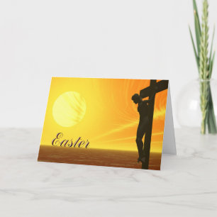Eine Osterkarte, die die Kreuzigung zeigt Feiertagskarte