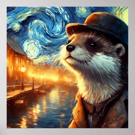 Eine Otter in der frühen Nacht Poster (Vorne)