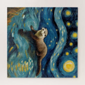 Eine Otter in der Sternennacht Puzzle (Horizontal)