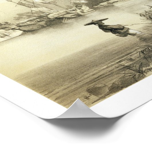 Eine Pagode auf dem Canale Macao, Platte 21 von Poster (Ecke)