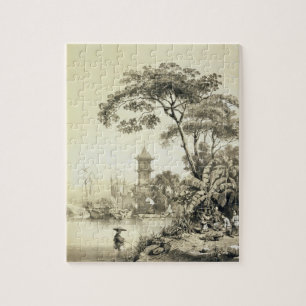 Eine Pagode auf dem Macao-Bezirk Kanal, überziehe Puzzle