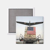 Eine Palette mit humanitärer Hilfe Magnet (Vorderseite/Rückseite)