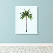 Eine Palme Tree Tropical Beach Sommer Farbe Leinwanddruck (Insitu (Holzboden))