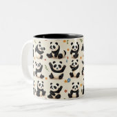 eine panda-Tasse Zweifarbige Tasse (Vorderseite Links)