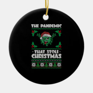 Eine Pandemie, die Weihnachten 2020 für immer gest Keramik Ornament