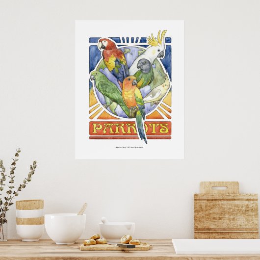 Eine Papageienwelt Poster (Küche)