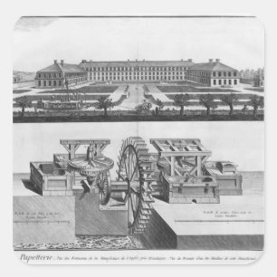 Eine Papiermühle Quadratischer Aufkleber
