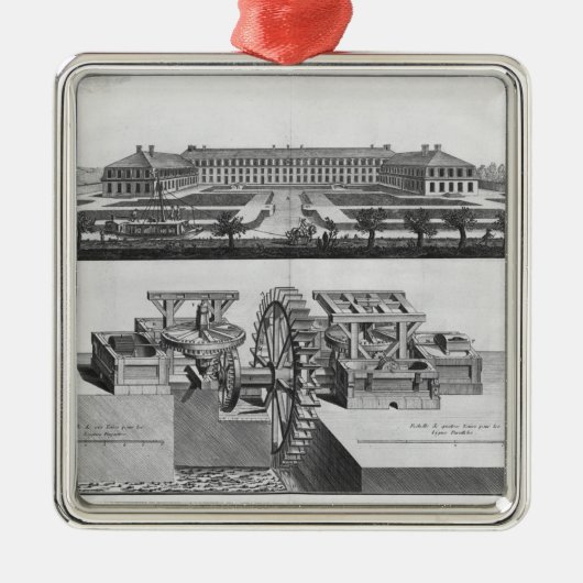 Eine Papiermühle Silbernes Ornament (Vorne)