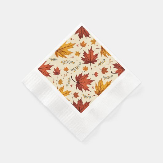 Eine Papierserviette, die Ihnen den Herbst spürt. Serviette (Ecke)