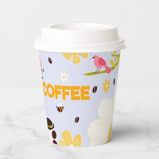 eine Papiertasse mit Fuchs Pappbecher (Rückseite)