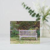 Eine Parkbank Postkarte (Stehend Vorderseite)