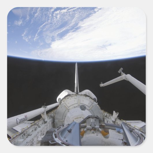 Eine partielle Ansicht des Tranquility-Knotens Quadratischer Aufkleber (Vorderseite)