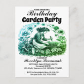 Eine Party Einladung der Gärtnerinnen Postkarte (Vorderseite)