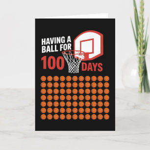 EINE PARTY FEIERN FÜR 100 TAGE Basketballliebhaber Karte