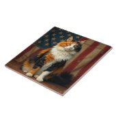 Eine patriotische Katze Fliese (Seite)