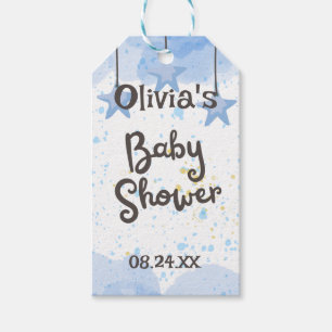 Eine Pause der Freude: Watercolor Baby Shower Geschenkanhänger