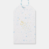 Eine Pause der Freude: Watercolor Baby Shower Geschenkanhänger (Rückseite)