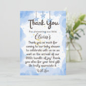 Eine Pause der Freude: Watercolor Baby Shower Viel Dankeskarte (Stehend Vorderseite)