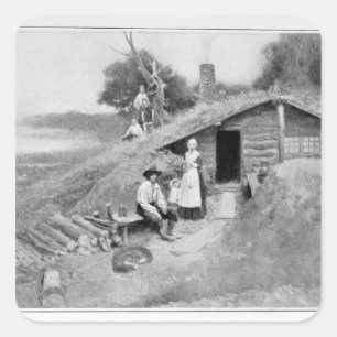 Eine Pennsylvania Höhle-Wohnung Quadratischer Aufkleber