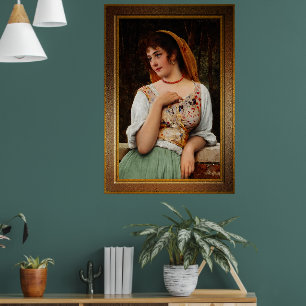 Eine pensive Schönheit von Eugen von Blaas Poster