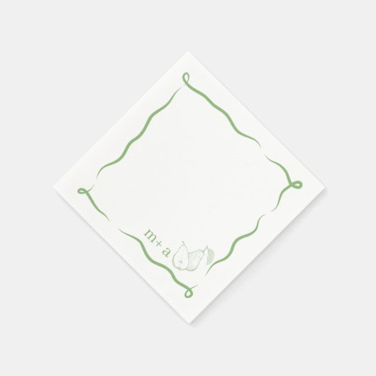 Eine perfekte Birne - Napkin Serviette (Ecke)