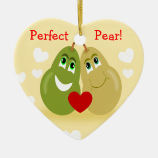 Eine perfekte Birne verbindet personalisierte Keramik Ornament