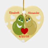 Eine perfekte Birne verbindet personalisierte Keramik Ornament (Hinten)