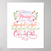 Eine perfekte Ehe ist nur zwei unperfekte Menschen Poster (Vorne)