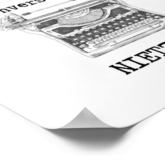 Eine perfekte KONVERSATION Philosophie Zitat Nietz Poster (Ecke)