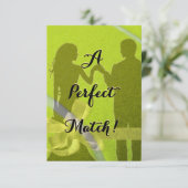 Eine perfekte Match-Einladung Einladung (Stehend Vorderseite)