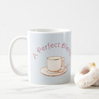 Eine perfekte Mischung Elegante Creme-Kaffeetasse Kaffeetasse