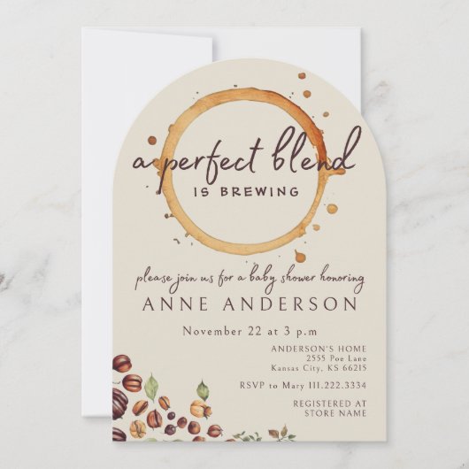 Eine perfekte Mischung ist das Brennen des Babydus Einladung (Vorderseite)