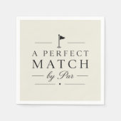 Eine perfekte Partie von Par Wedding Serviette (Vorderseite)